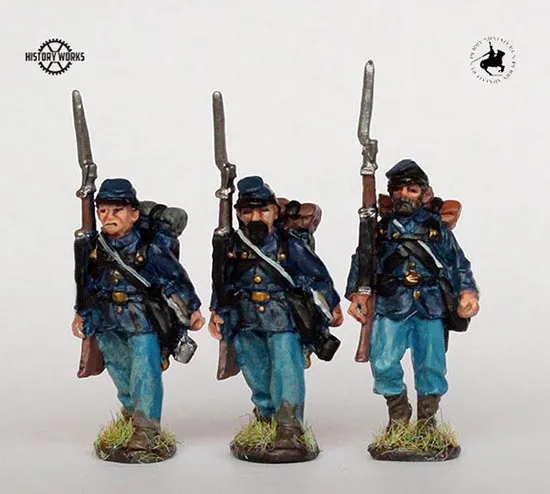 Perry Miniatures Pre-Painted ACW 50015 figurines infanterie Union marche