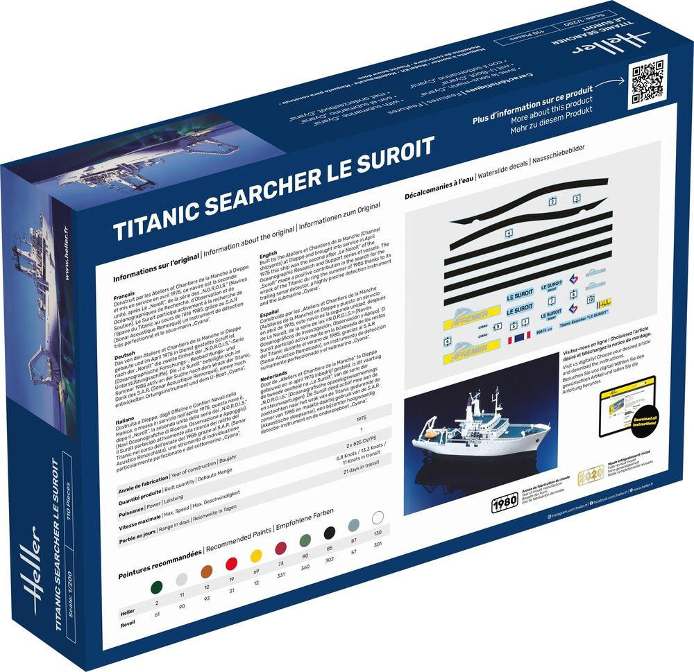 Heller Starter Kit Suroit Titanic Searcher 1/200 bateau