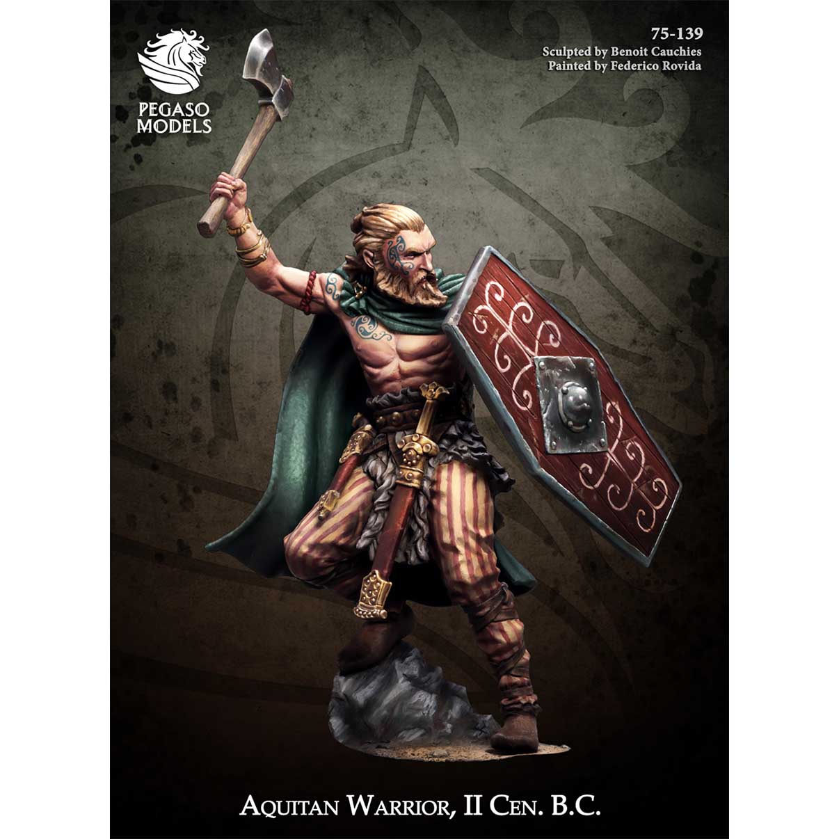 ART GIRONA Miniatures Guerrier Aquitain IIe s. av. J.-C. figurine