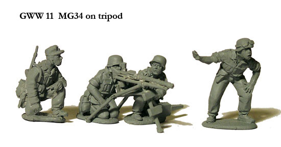 Perry Miniatures World War 2 GWW 11 figurines MG34 trépied