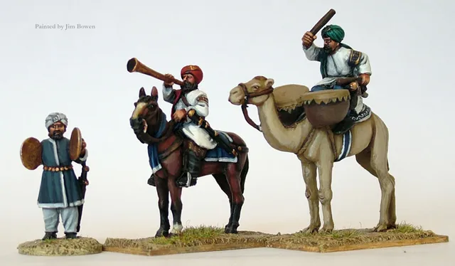 Perry Crusades MA17 musiciens arabes figurines chameau 28mm