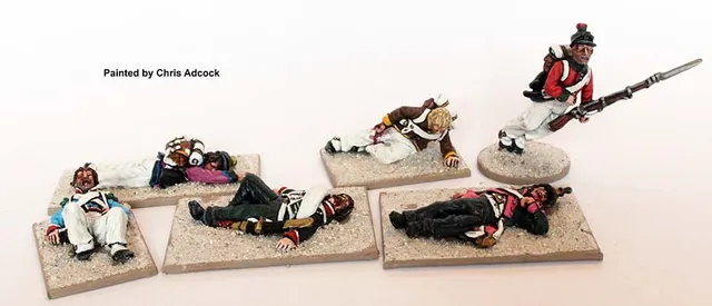 Perry FE 21 Casualties figurines 28mm blessés napoléoniens