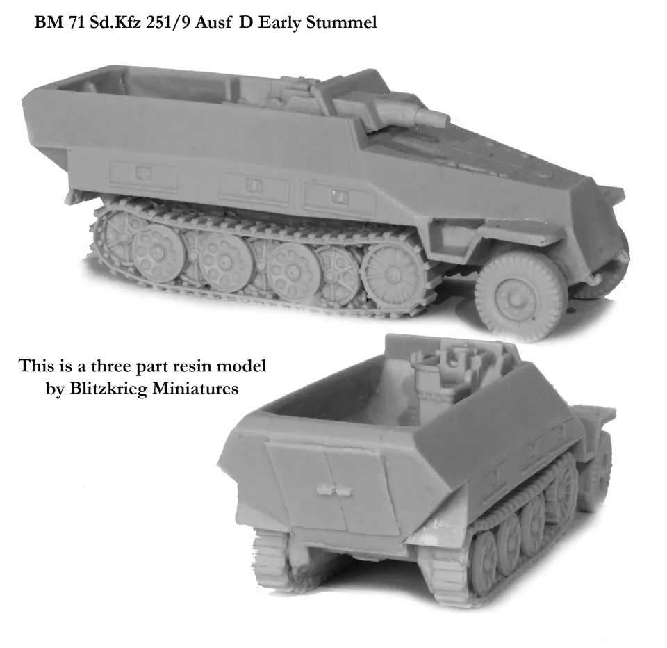 Perry Miniatures World War 2 BM 71 Sd.Kfz. 251/9 maquette Early