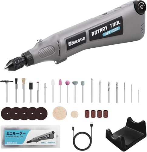 Bucasso Cordless Pen Sander HRT-1000 outil rotatif LED 29 pcs