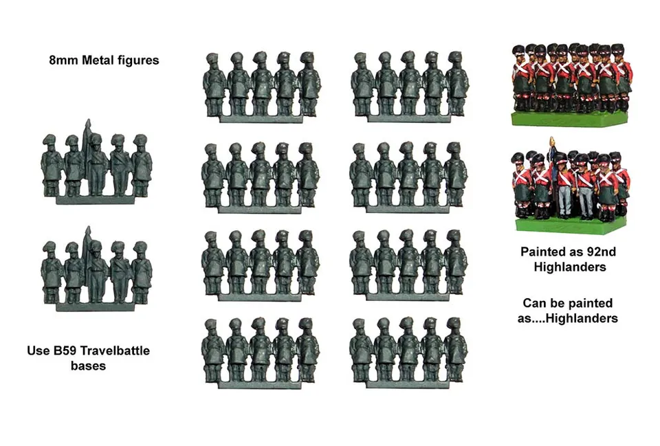 Perry Travelbattle Metal TB 15 Highlanders figurines infanterie