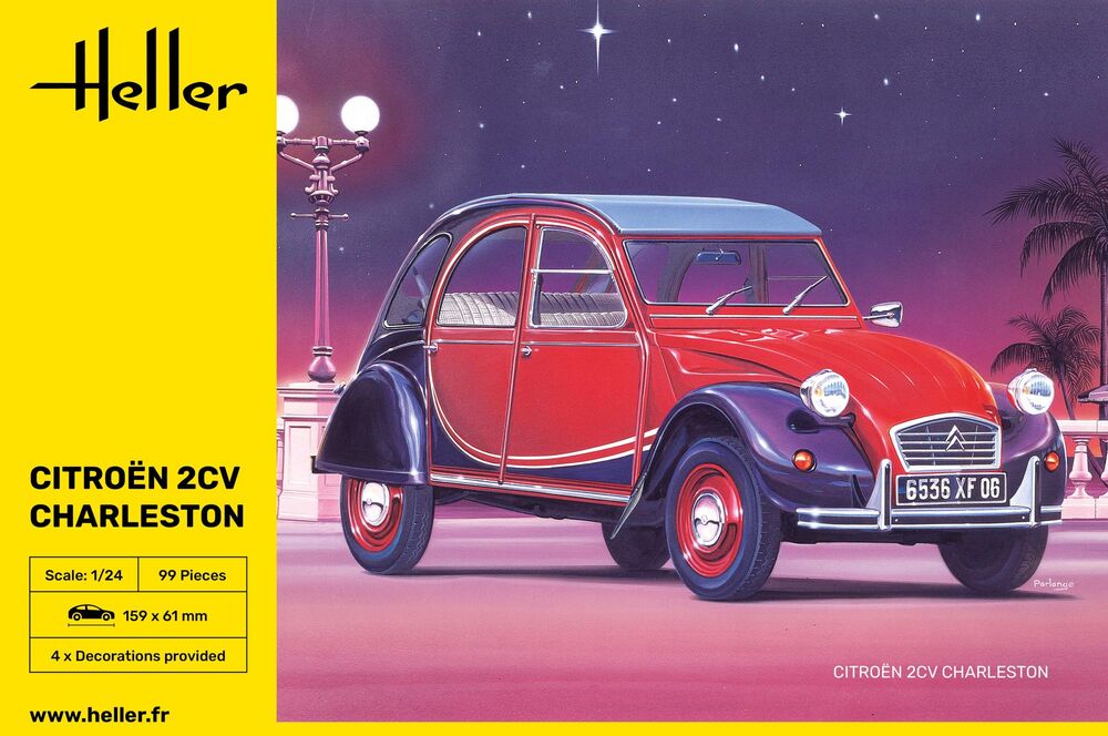 Heller Citroën 2CV Charleston maquette voiture 1/24 bicolore