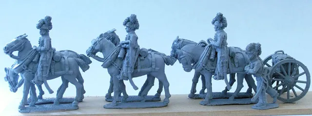 Perry Napoleonic BH42 artillerie attelage figurines 6 chevaux