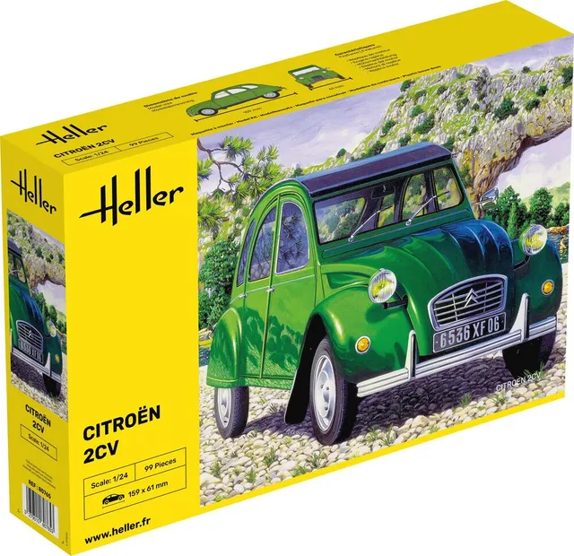 Heller Historical Citroen 2 CV maquette voiture 1/24 civile