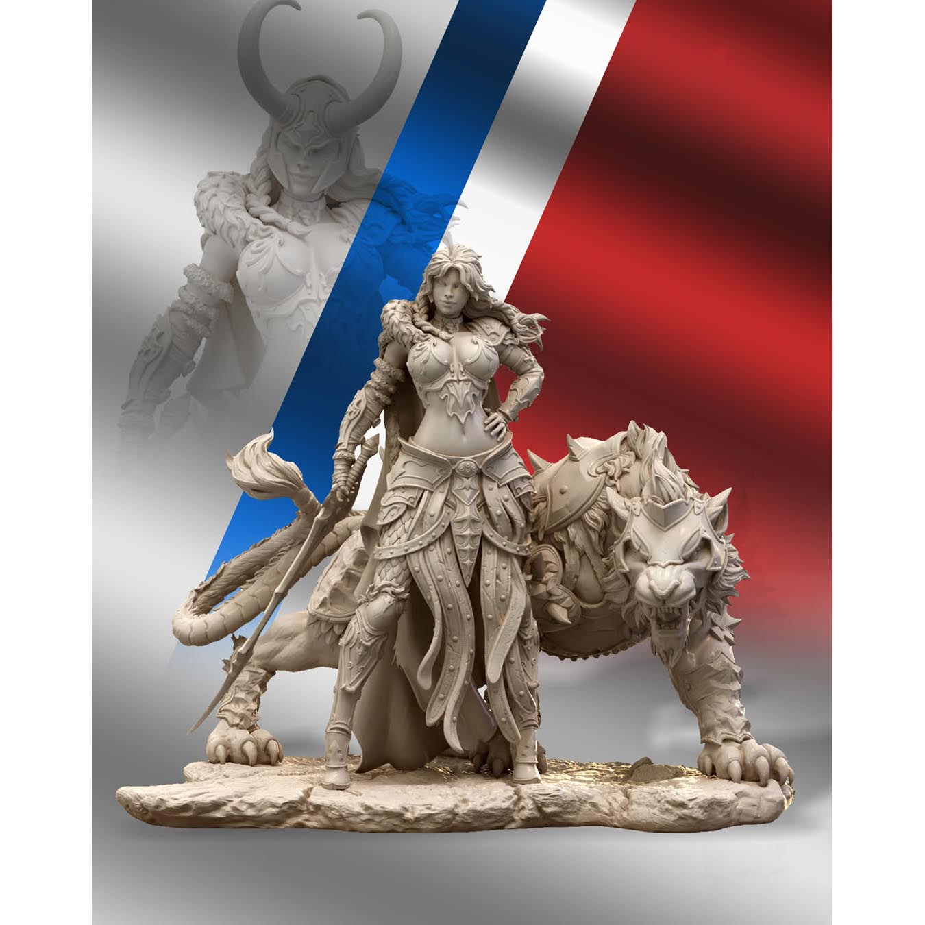 ART GIRONA Miniatures Raja Dragon Huntress figurine fantasy à peindre