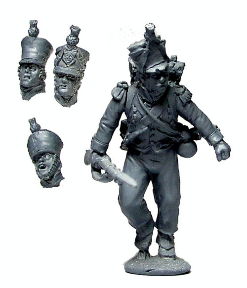 Perry Miniatures PE32 Voltigeur figurine 40mm course habit 4 têtes