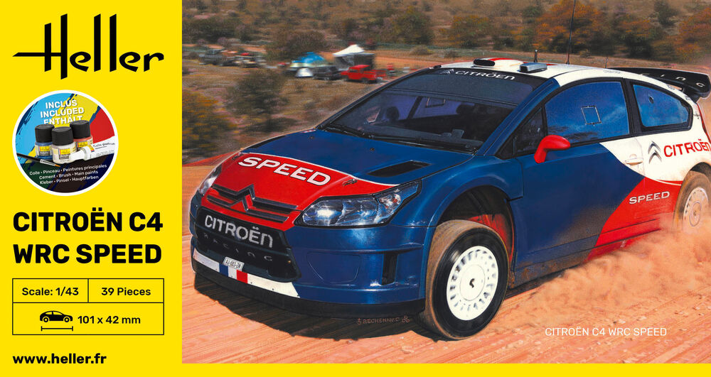 Heller Starter Kit Citroën C4 WRC Speed 1/43 maquette voiture