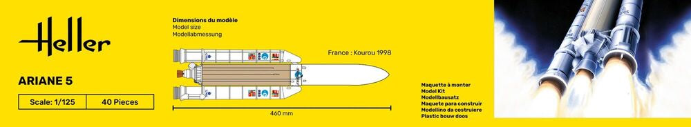 Heller Historical Ariane 5 maquette 1/125 fusée