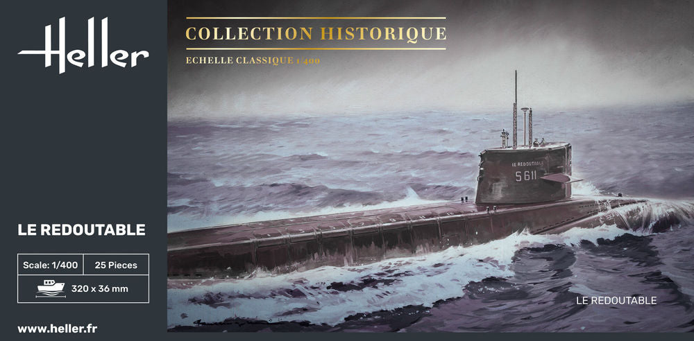 Heller Redoutable U-Boot S/M maquette sous-marin 1/400