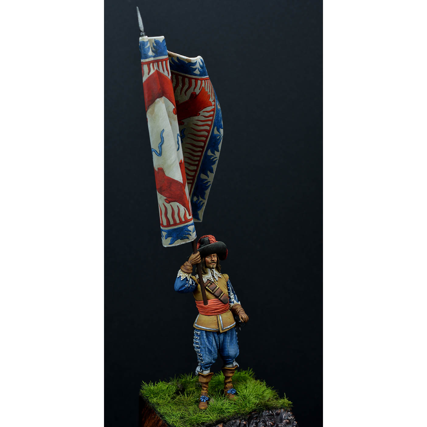 ART GIRONA General Serie Porte-drapeau Espagnol 1618 figurine
