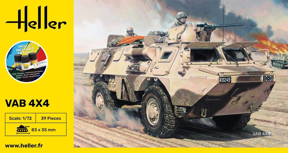Heller Starter Kit VAB 4x4 maquette militaire 1/72 complet