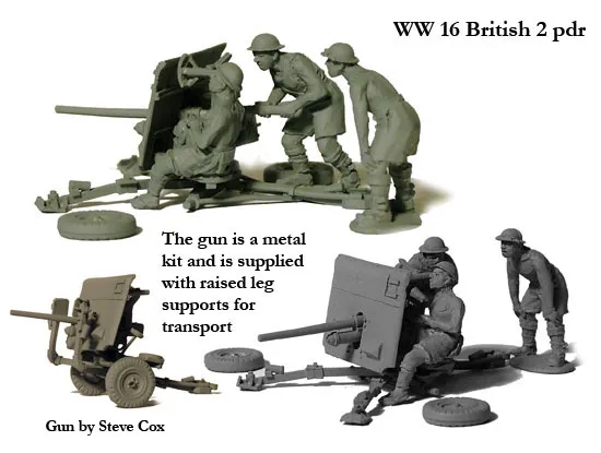 Perry Miniatures World War 2 WW16 canon antichar 2pdr métal