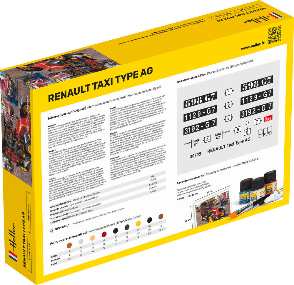 Heller Historical Collection Renault Taxi Type AG maquette 1/24