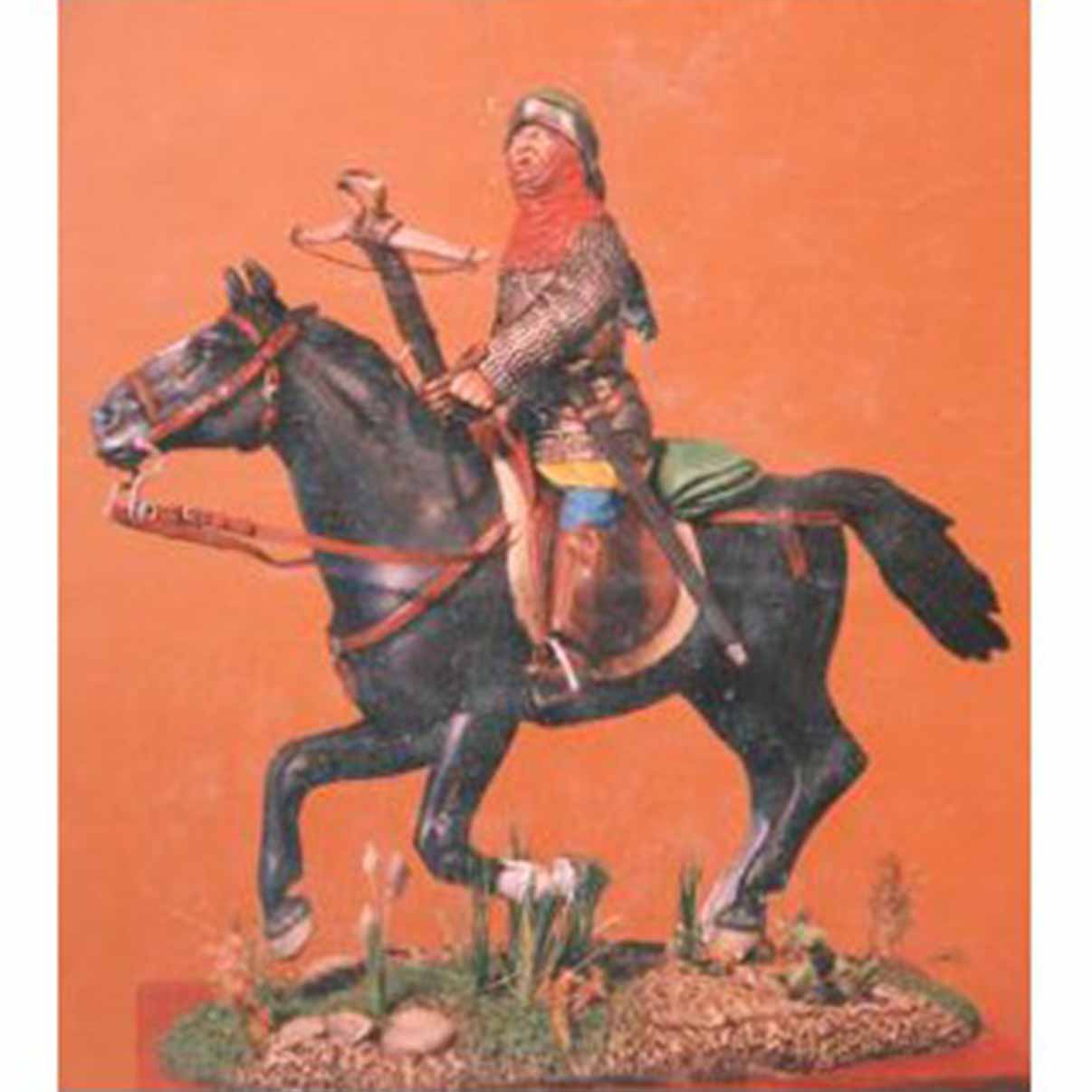ART GIRONA Miniatures Arbalétrier à cheval XIVe figurine médiévale