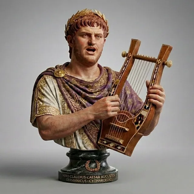 ART GIRONA Busts Nero Claudius Caesar buste romain