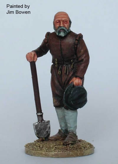 Perry Miniatures 40mm Ranges BR21 serviteur bêche figurine 40mm