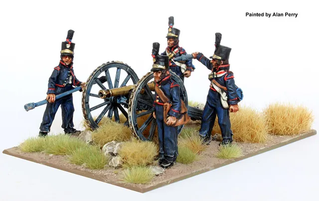Perry Napoleonic PORT23 figurine canon 6 livres artillerie