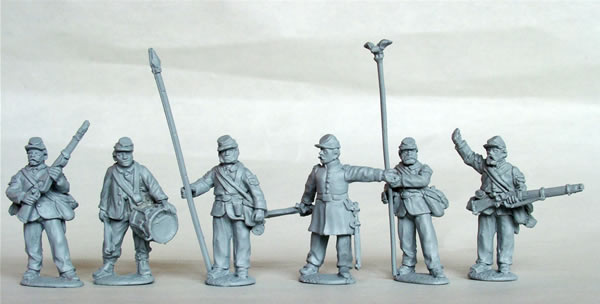 Perry Miniatures ACW 40 Union commandement figurines 28mm