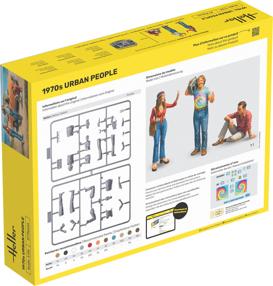 Heller Starter Kit 1970s Citadins figurines civiles 1/24