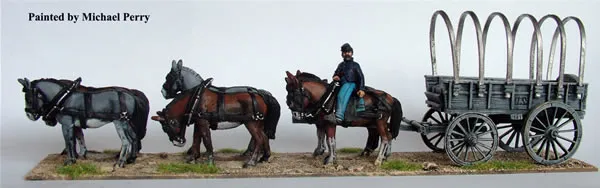 Perry ACW 11 maquette chariot six mules cocher
