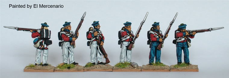 Perry Miniatures Carlist War ISA47 compagnies flanc feu métal
