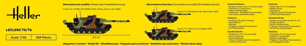 Heller Historical Collection Leclerc T5/T6 maquette char 1/35