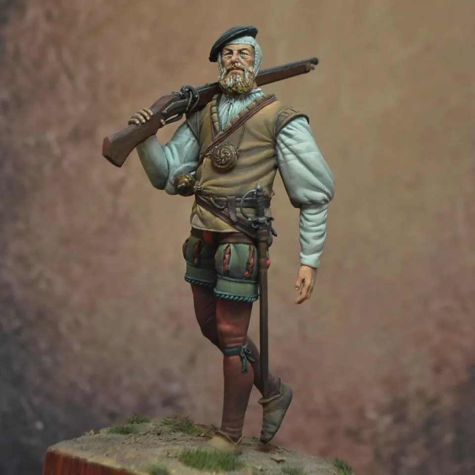 ART GIRONA 70mm Spanish Arquebusier Pavia 1525 figurine à peindre