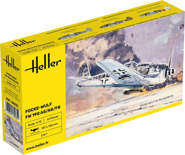 Heller The 9.99 FW 190 A5/A8/F8 1/72 maquette avion