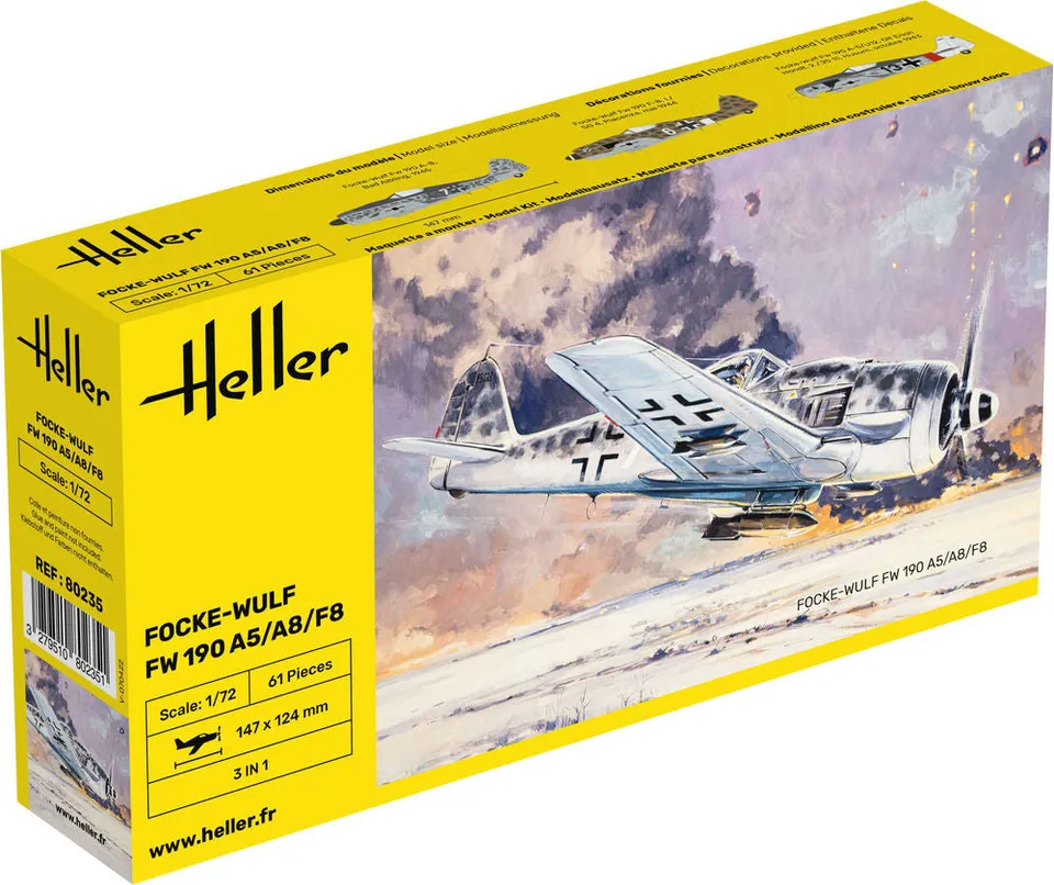 Heller The 9.99 FW 190 A5/A8/F8 1/72 maquette avion