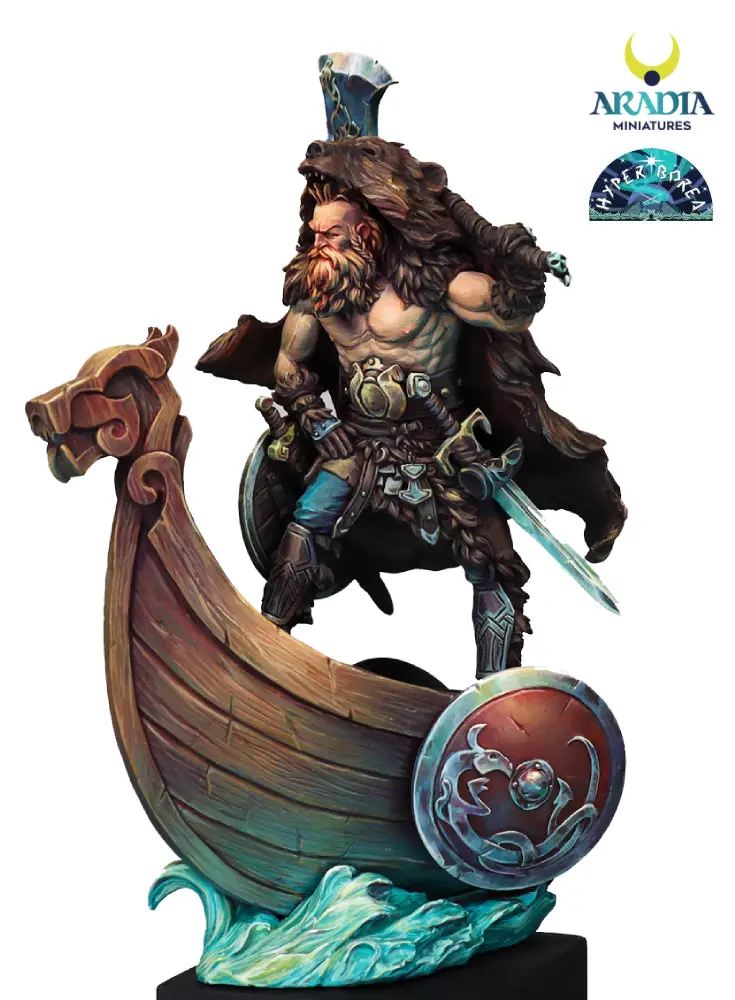 Aradia Minis Hyperborea Òlafur figurine guerrier fourrure