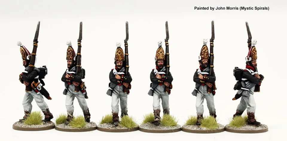 Perry Napoleonic RN 81 grenadiers Pavlov 28mm marche attaque