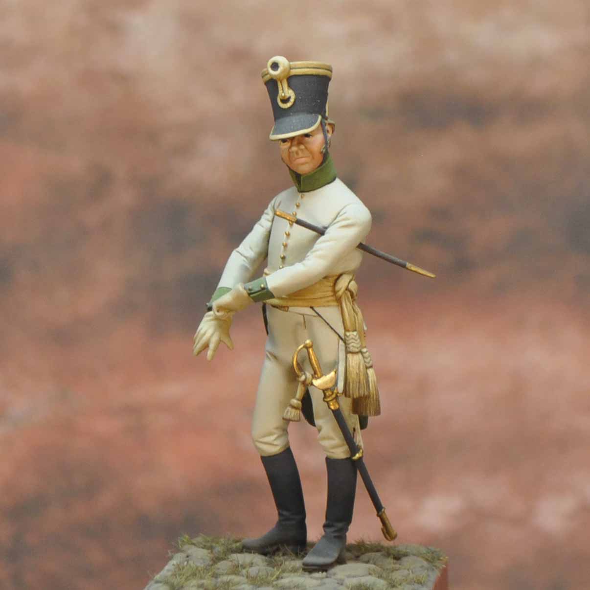 Art Girona Napoleonic War Series officier fusiliers 1809 figurine