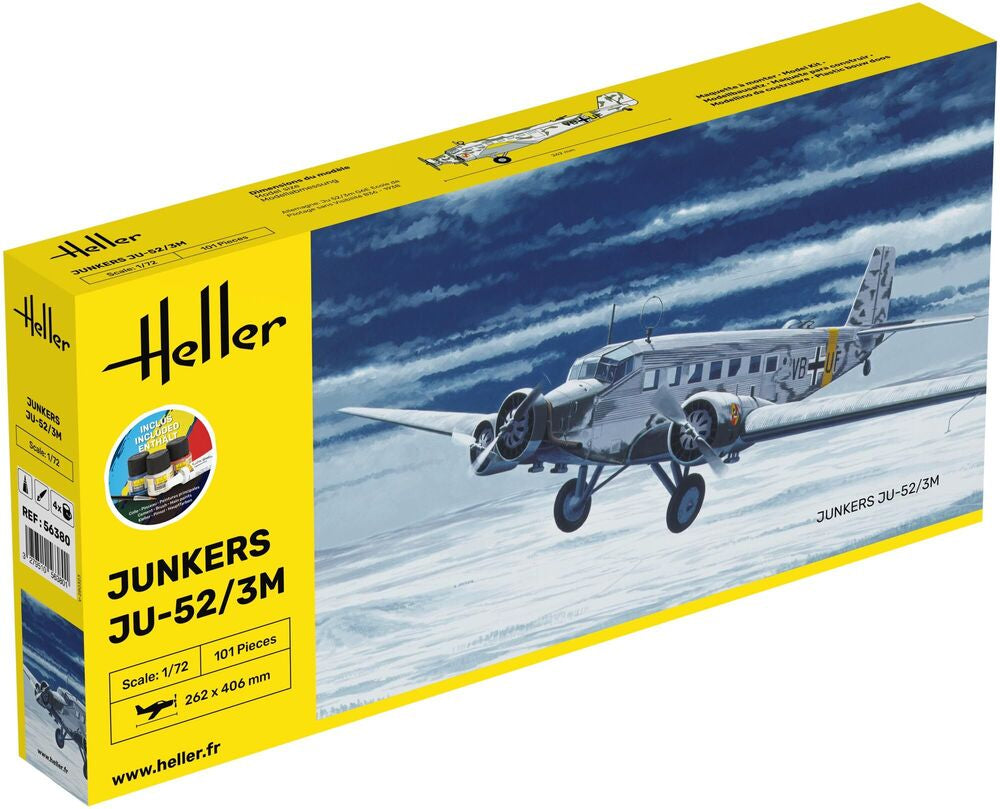 Heller Starter Kit Ju-52/3m maquette avion 1/72 complète