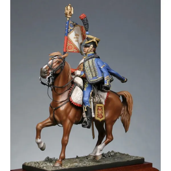 Art Girona Miniatures 9e Hussard 1809 porte-étendard 54mm