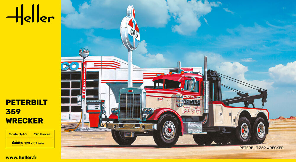 Heller Historical Peterbilt 359 Wrecker 1/43 maquette camion