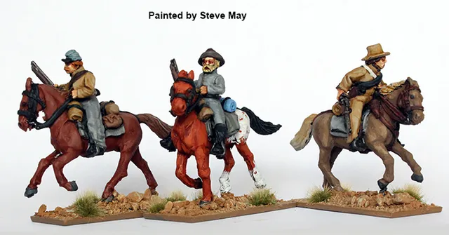 Perry ACW 97 cavalerie confédérée figurines galop 28mm