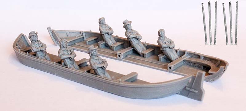 Perry Miniatures BH 122 chaloupe résine marins maquette 28 mm