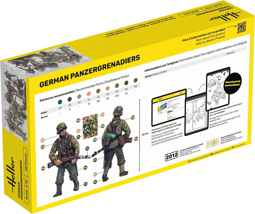 Heller Historical Collection Panzergrenadiers figurines 1/72