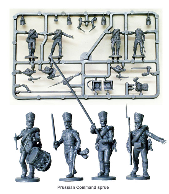Perry Miniatures Plastique B23 commandement prussien grappe