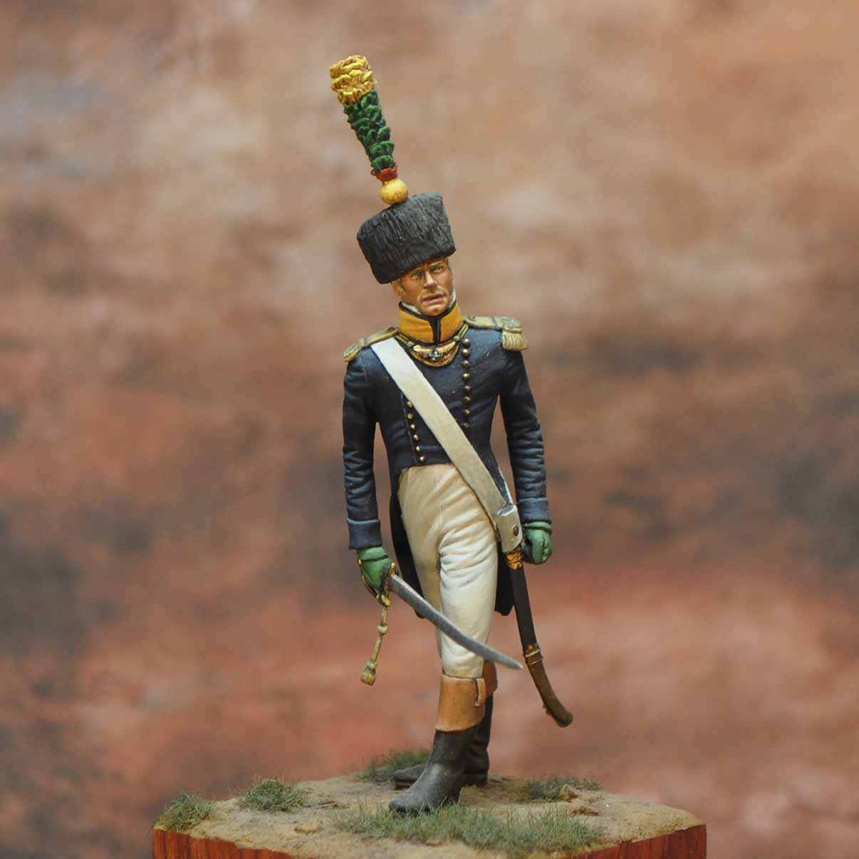 ART GIRONA Napoleonic Voltigeurs Officer 2nd Regiment figurine 54mm