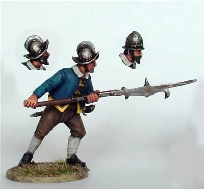 Perry Miniatures 40mm BR16 figurine billman avançant