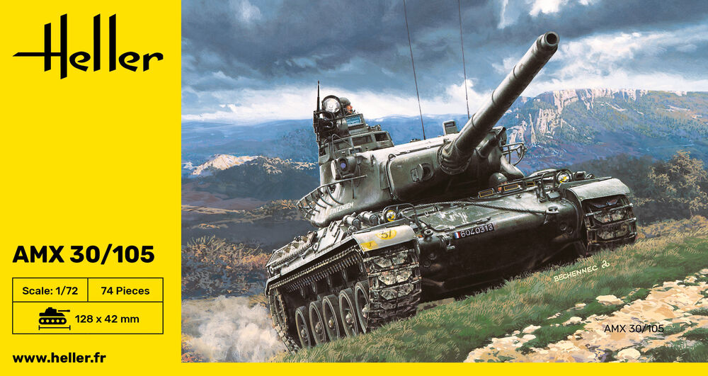 Heller The 9.99 AMX 30/105 1/72 maquette char français