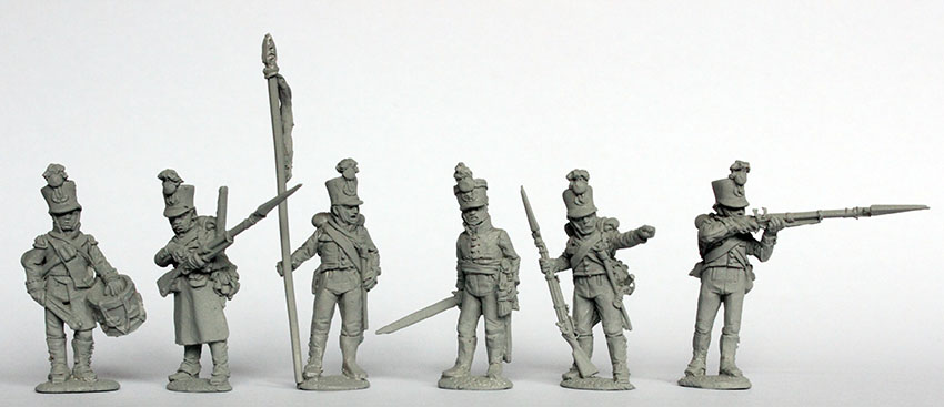Perry Miniatures Napoleonic AN61 figurines commandement shako