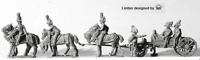 Perry Miniatures Napoleonic AN38 maquette 28mm attelage artillerie