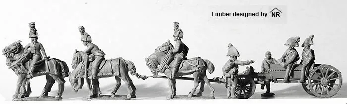 Perry Miniatures Napoleonic AN38 maquette 28mm attelage artillerie