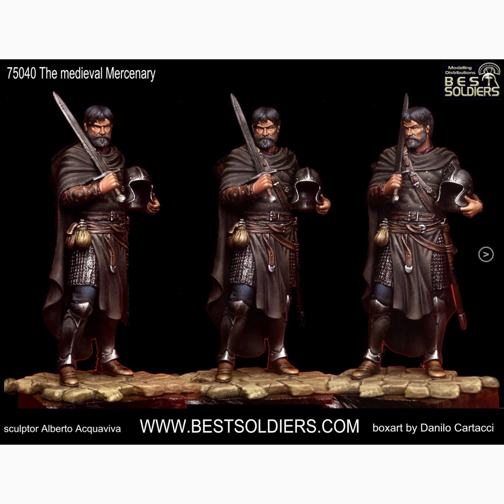 Art Girona Miniatures Medieval Mercenary figurine 54mm Moyen Âge